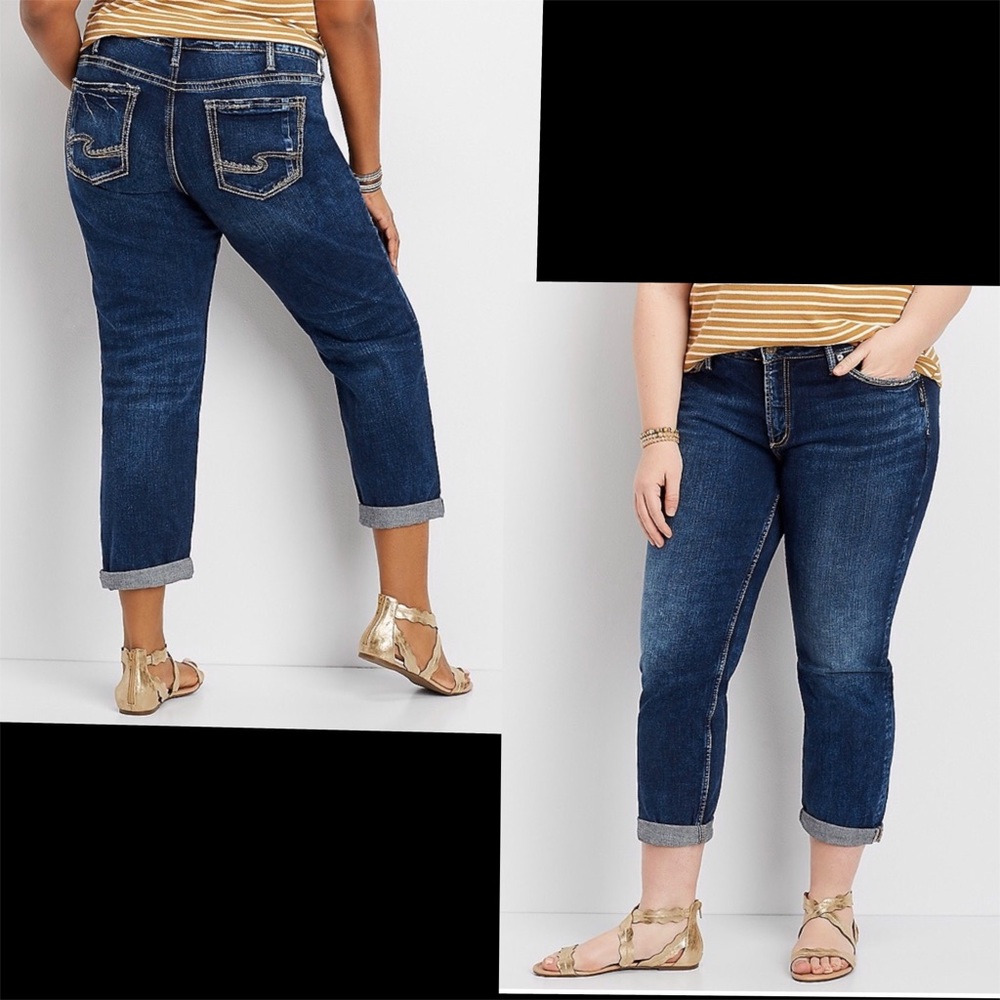 Silver Jeans Suki Mid Capri Jeans Plus Size 24